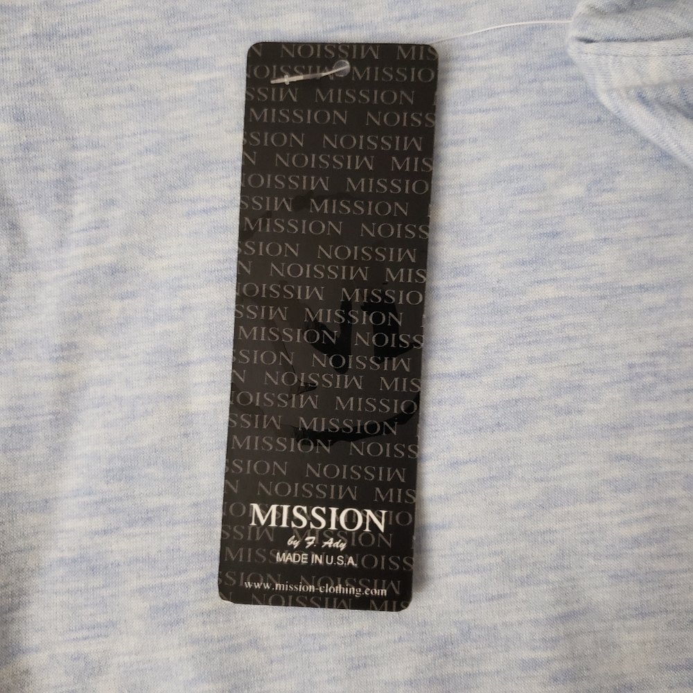 Mission Clothing Longline shirt men L Blue Gray - Picture 8 of 9